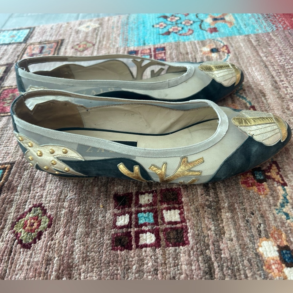 HOUSE OF ZALO women's shell ballet in blue 7 1/2